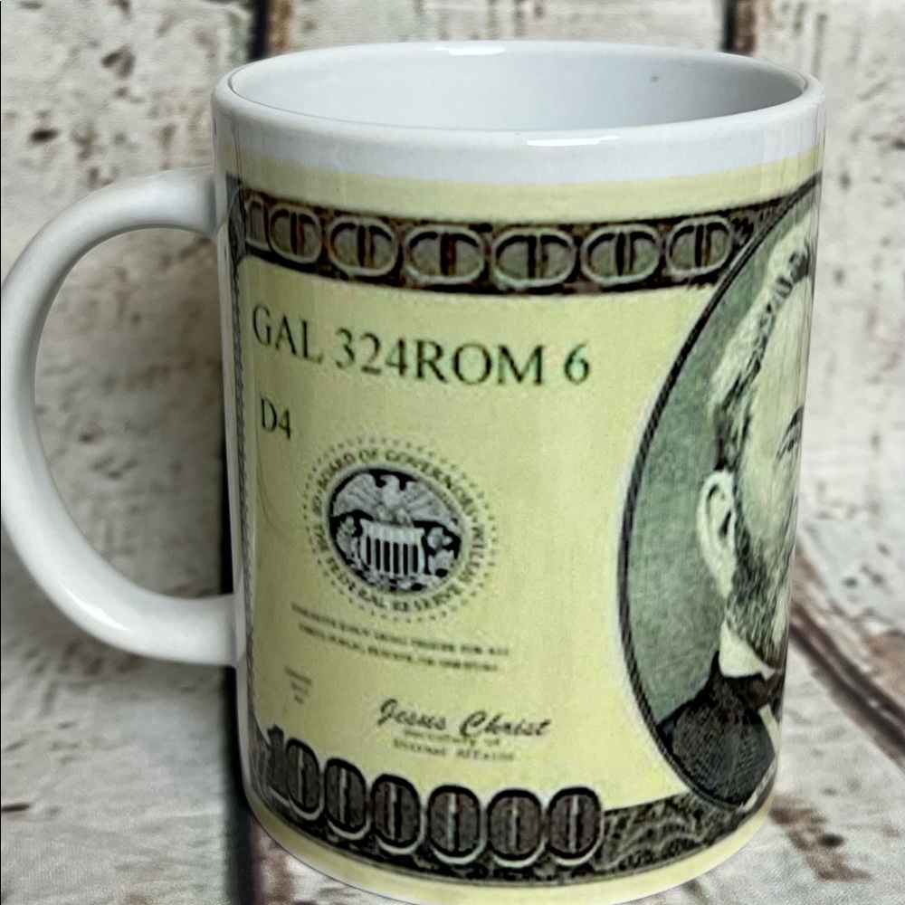 Million Dollar White Ceramic Coffee Mug